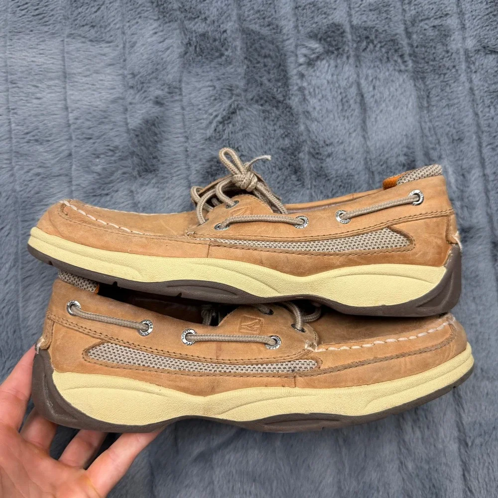 Sperry Top-Sider Mens Billfish Tan Leather Boat Shoes 0777924 Size 8.5 M